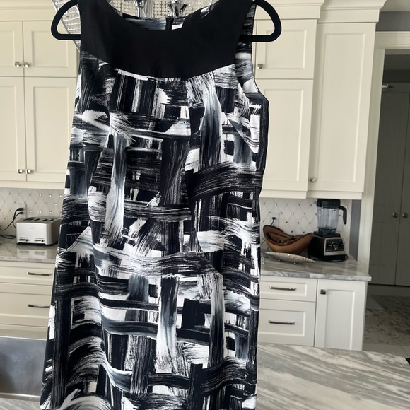 AB STUDIO summer business wear dress abstract paint size 12 - Picture 9 of 13